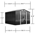 thumbnail image 2 of Relyard 12x10 Metal Outdoor Storage Garden Shed, 2 of 5