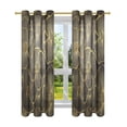 thumbnail image 7 of Yayeee Window Curtains Light Filtering 63"x42" Grommet Panel Pair Home Living Room Decor, Black Flower Pattern, 7 of 7