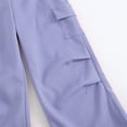 thumbnail image 6 of TIREOW Girls Outfits Fashion Round Neck Long Sleeve Cropped Pullover Top and Cargo Pants Casual Streetwear 2 Piece Set, 6 of 6
