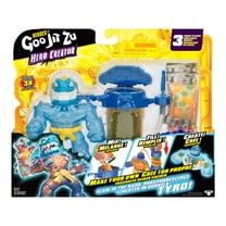 Heroes of Goo Jit Zu Hero Creator, 3 Unique Goo Fillings, Mix, Fill & Create Your Own Stretchy Glow-in-the-Dark Tyro Action Figure, Ages 4 
