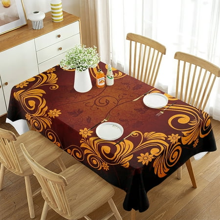 

Vintage Greek Gold Rectangular Tablecloth Luxury Home r Tablecloth for Kitchen Dining Room Party Wedding Banquet rations