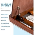 thumbnail image 4 of Schoolhouse Lap Desk with Storage Compartments - Acacia Wood - Java - Style No. 45072, 4 of 7