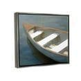 thumbnail image 3 of Stupell Industries Lone Canoe Boat Floating Deep Lake Painting Luster Gray Floating Framed Canvas Print Wall Art, Design by Kim Allen, 3 of 6