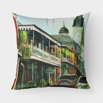 Carolines Treasures MW1201PW1818 St Louis Cathedral Fabric Decorative Pillow 18H x18W multicolor