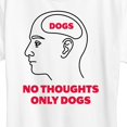 thumbnail image 3 of Instant Message - Animals - No Thoughts Only Dogs - Women's Short Sleeve Graphic T-Shirt, 3 of 6
