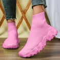 thumbnail image 2 of Dakaela Walking Shoes for Women Men High Top Slip on Socks Sneakers Lightweight Athletic Workout Running Tennis Sports Shoes Pink 8, 2 of 8