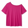 thumbnail image 6 of Short Sleeve Tops for Women, Womens Off the Shoulder Tops, Oversized Summer Spring T-Shirts 2026, 6 of 6