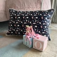 thumbnail image 3 of The HomeCentric Decorative Black Pack of 2, 12"x16" (30x40 cm) Lumbar Pillow Cover, Faux Leather Printed & Terrazo Oblong Pillow, Abstract Pattern Modern Style - Terrazo Fun Black, 3 of 8