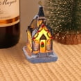 thumbnail image 2 of Casa de pueblo de Navidad, adorno de casa con luz navideña de resina que funciona con pilas, edificio de pueblo coleccionable de nieve con luz LED, 2 of 5