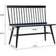 Duhome Entryway Bench, Black Dining Bench with Spindle Back Farmhouse