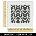 thumbnail image 2 of Geometric Cube Optical Illusion Pattern DIY Cookie Wall Craft Stencil - 9.0 Inch, 2 of 5