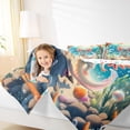 thumbnail image 4 of Castle Fairy Cartoon Axolotl Queen Comforter Set,Ocean Salamander Bedding Comforter Set, 4 of 8