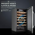 thumbnail image 4 of Ivation 34 Bottle Freestanding Wine Refrigerator W/ Lock, Silver, 4 of 8