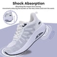thumbnail image 4 of MAFEKE Women's Arch Support Walking Shoes Orthotic Lightweight Breathable Sneakers for Plantar Fasciitis,White Size 11, 4 of 9