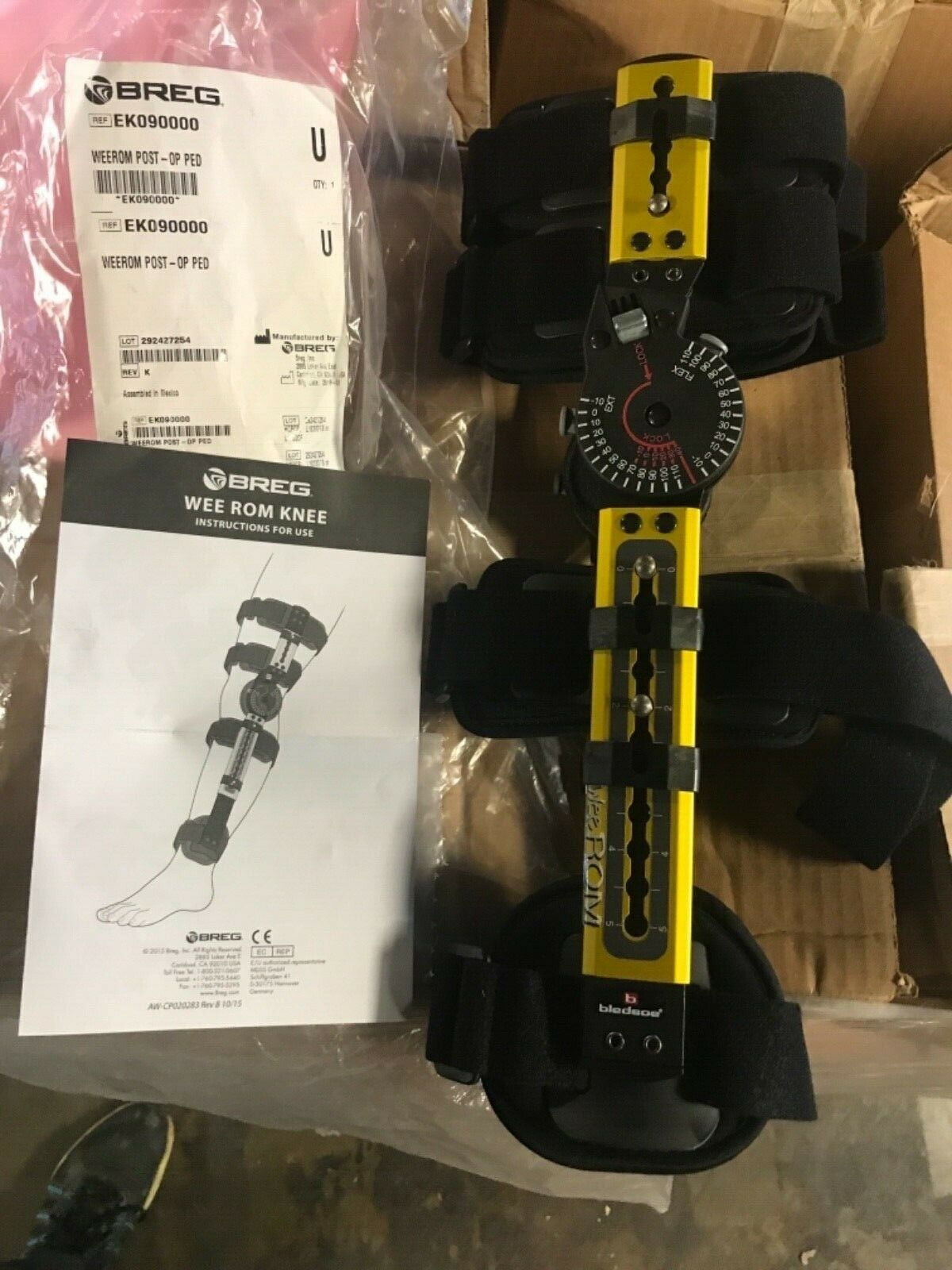 New Bledsoe Breg Wee ROM Post Op Knee Brace Pediatric Universal size EK090000