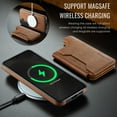 thumbnail image 5 of Dteck for Samsung Galaxy S24+ / S24 Plus Magnetic Case with Detachable Wallet Card Holder, Compatible with MagSafe, RFID Blocking Credit Slots Kickstand Shockproof Phone Cover for Women Men,Brown, 5 of 6
