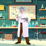 Rick and Morty Collectibles | Rick Sanchez Wig and Eyebrow | Adult Costume Set