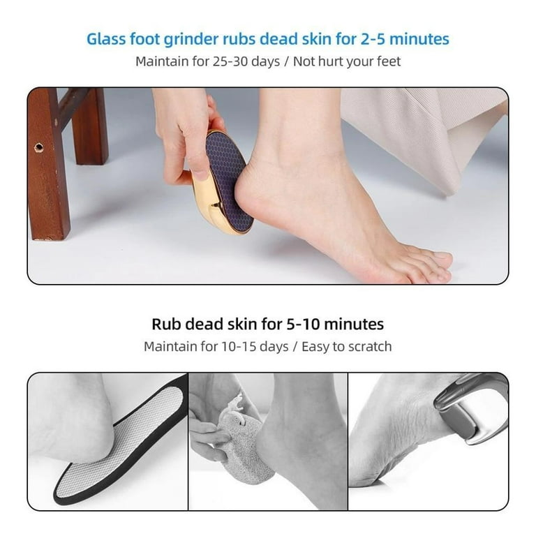 Glass Callus Remover for Feet, Glass Foot File, Foot Scrubber Dead