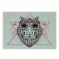 thumbnail image 1 of Owl Print Cutting Board, Funny Contemporary Art Star Eyed Bird on Triangles, Decorative Tempered Glass Cutting and Serving Board, in 3 Sizes, by Ambesonne, 1 of 2