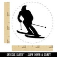 thumbnail image 2 of Skiing Skier Solid Self-Inking Rubber Stamp Ink Stamper - Orange Ink - Small 3/4 Inch, 2 of 7