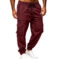 thumbnail image 4 of Men's Cargo Jogger Pants Elastic Waist Multi-Pocket Utility Casual Work pants, 4 of 6