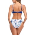thumbnail image 2 of Trajes de baño de Dos Piezas con Escote Palabra de Honor con Abertura en el Frente para Mujer Joyas Azul CH Joyas Azul CH Xishao ropa, 2 of 2