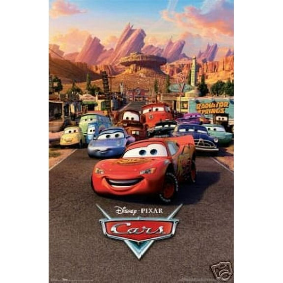 Cars Movie (Group, Town) Poster Print New 24x36