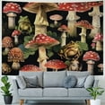 thumbnail image 4 of Patifu Mushrooms Toads Frog Tapestry Wall Hanging Unique Style Graphic Tapestries Home Wall Decor Art for Living Room Bedroom Apartment Farmhouse Dorm 50x40inch, 4 of 6