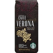 Starbucks | Caffe Verona - Whole Bean Coffee, Dark Roast, 100% Arabica Coffee, Roasty Sweet & Dark Cocoa Hints, Resealable Bag | 16 oz (1 lb)