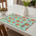 thumbnail image 6 of Placemat, Pioneer Flower Floral Print Pattern Place Mats Table Mat Set Of 2, PVC Washable Placemats for Party Kitchen Dining Decoration, 18x12 Inch, Fade Resistant, 6 of 6