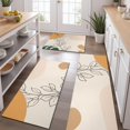 thumbnail image 2 of Orange Boho Plant Pattern Kitchen Rugs Sets Of 3,Kitchen Runner Rugs Non Skid Washable,Decorative Kitchen Floor Mats for Kitchen,Sink,Laundry,17"x30"+ 17"x47" + 17"x59", 2 of 6