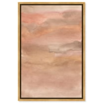 Sienna Pigments Blend Boho Abstract Wall Art Canvas Wall Art by Art Remedy, Gold Floater Frame, 25.5" x 37.5"
