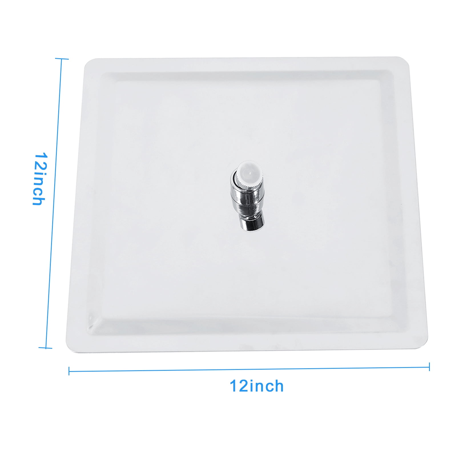 Shower Head, 12'' Stainless Steel Rainfall Shower  Rain Square Ultra-Slim Shower  (No Arm Included)