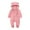 Red, variant on WOYY Girls Hooded Sleeper Romper One-Piece Footies Jumpsuit, Sizes 0-3M