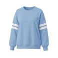 thumbnail image 7 of Striped Sweatshirt for Women Pullover Long Sleeve Sweatshirt Crewneck Pullover Tops Fall Fashion Outfit, 7 of 7
