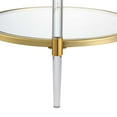 thumbnail image 6 of Convenience Concepts Royal Crest Acrylic Clear Glass End Table with Gold Frame, 6 of 7