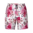 thumbnail image 4 of Lsque Mens Swim Trunks Peonies And Roses Pattern - Bathing Suit Compression Liner - Beach Swim Shorts Swimwear - (S-3XL) - Stretch Quick Dry -Small, 4 of 9