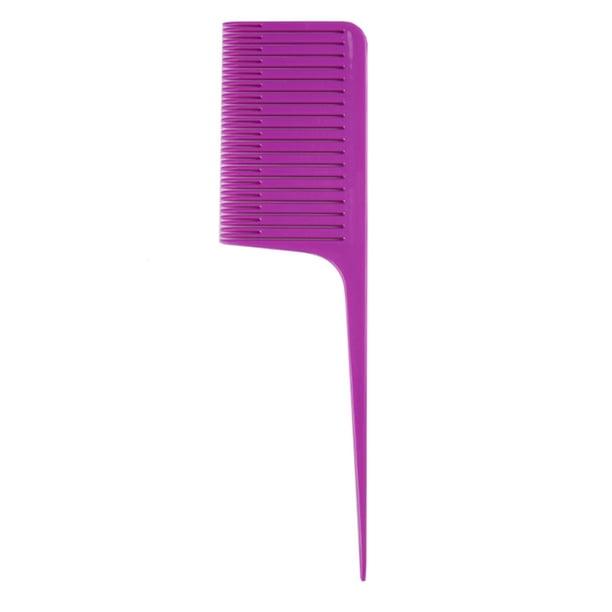Minnieouse Peine para teñir, peines para resaltar la cola, herramientas de estilismo para el cabello de plástico, accesorios de barbería para Cuidado del cabello Púrpura