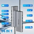 thumbnail image 2 of USB C Docking Station Dual Monitor, 14 in 1 Laptop Docking Station for MacBook/Dell/HP/Lenovo/Surface Laptop, USB C Hub Multiport Adapter Dongle with Dual HDMI+VGA+PD+Ethernet+SD+TF+USB C Port+Audio., 2 of 7