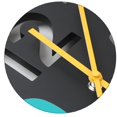 thumbnail image 3 of Reloj de pared multicolor acrílico creativo con números huecos en 3D, reloj silencioso, decoración del dormitorio de de para hogar Negro BLESIY Reloj colgante de pared, 3 of 8