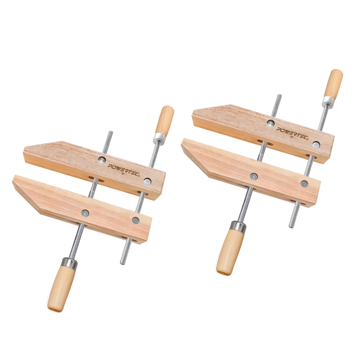 POWERTEC 71524 Wooden Handscrew Clamp 10 inch Hand Screw Clamps for