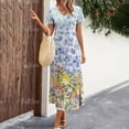 thumbnail image 4 of 2024 New Women‘s Dresses Floral Print Summer Elegant Midi Dresses Vacation Feamle Dress Fashion Oversized Clothes Plus Size, 4 of 7