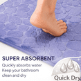 thumbnail image 4 of Bathroom Rugs Sets 2 Piece , Minimalist, Non Slip Washable Bath Mat and U-Shaped Toilet Rug (Blue), 4 of 7