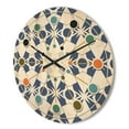 thumbnail image 3 of Designart 'Abstract Retro Geometrical Design Pattern I ' Mid-Century Modern Wood Wall Clock, 3 of 5