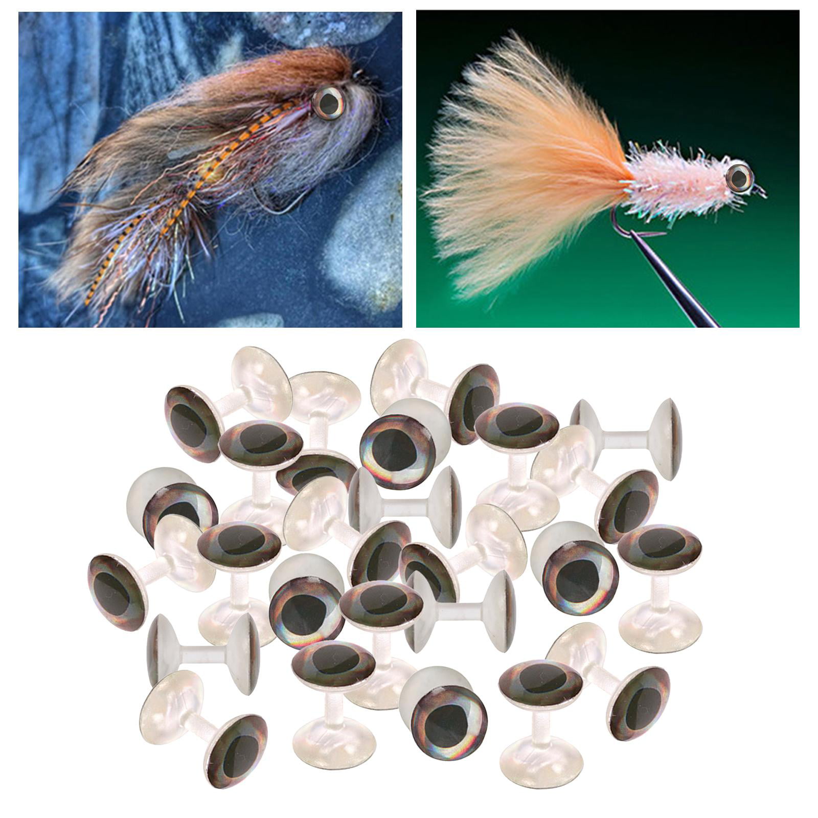 Solid Plastic Eyes, Fly Tying - Beads, Eyes, Weights