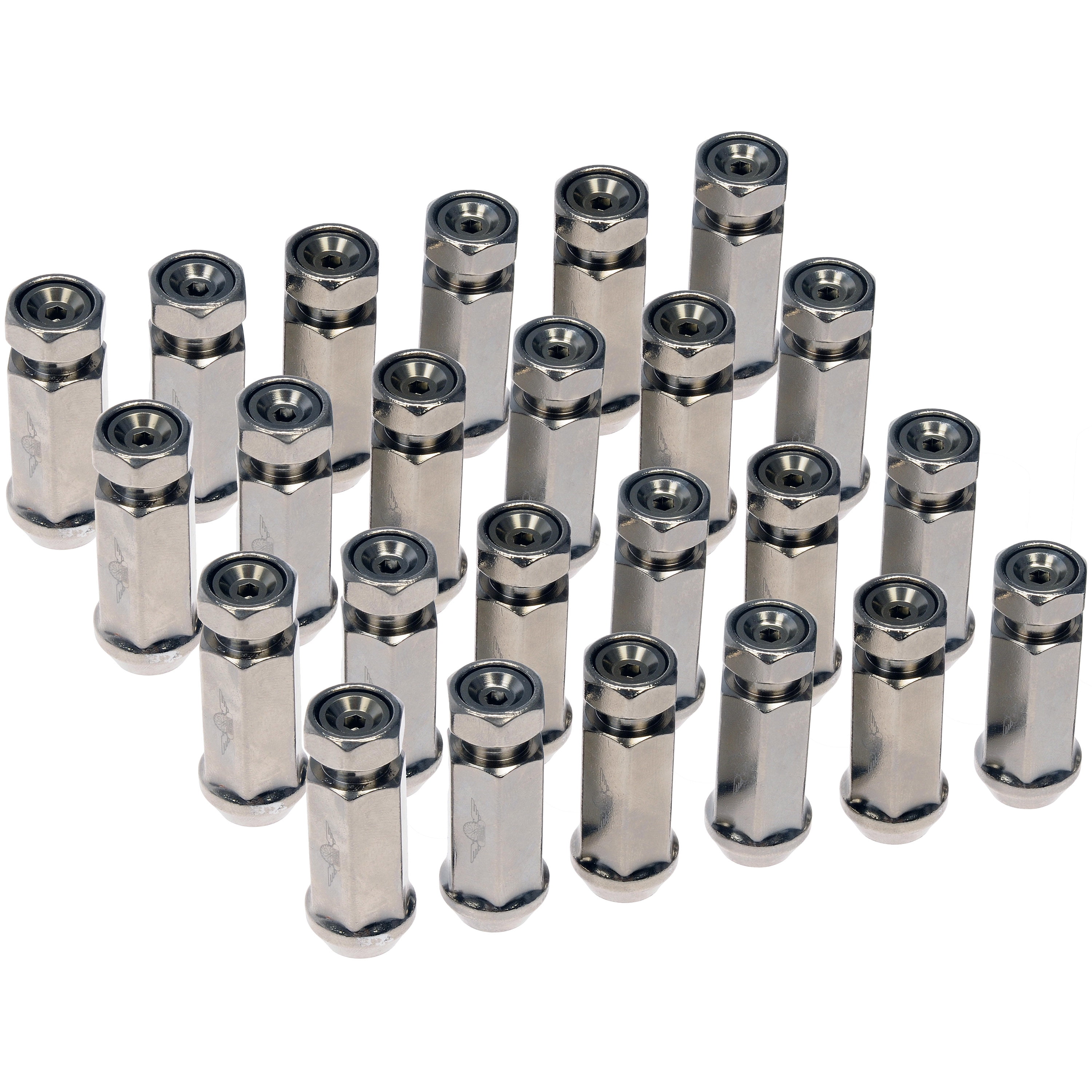 Dorman 712-645MXL Wheel Lug Nut for Specific Models, Hyper Silver (Pack of 24)