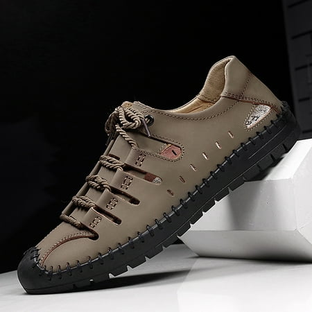 

Men‘s Loafer Shoes Casual Lightweight Stitching Detail Outdoor Sneakers Hollow Out Sandals Men‘s Footwear