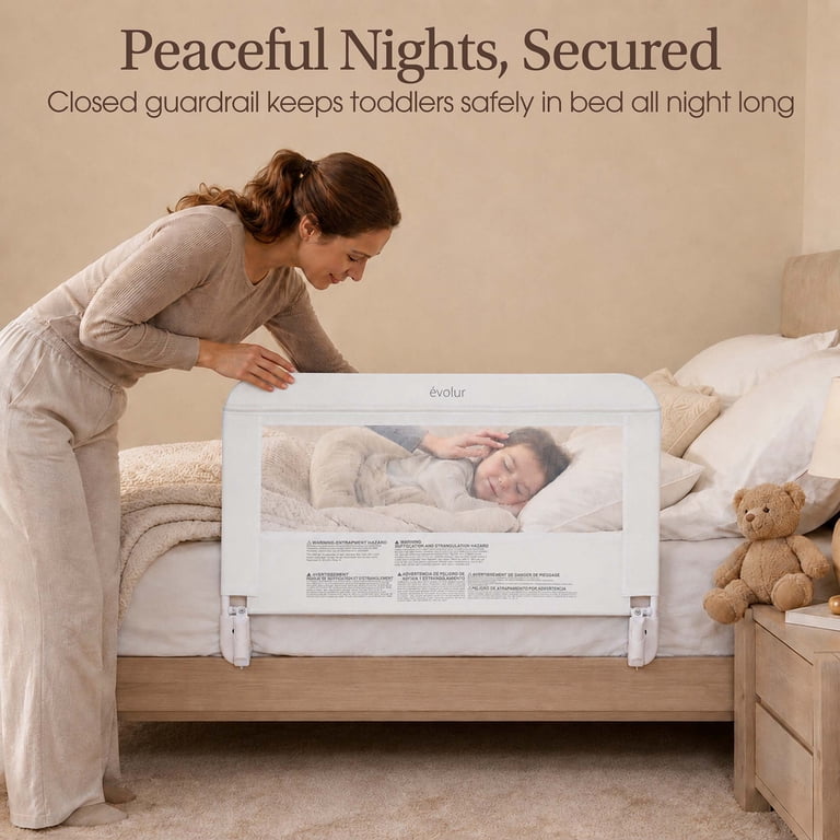 Evolur Snooze Shield Swing-Down Bed Rail, 33 inches photo 4