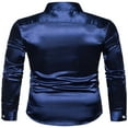 thumbnail image 3 of Stylish Men‘s Solid Color Business Shirts with Turn-Down Collar for Office, 3 of 4