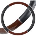 thumbnail image 2 of Motor Trend Large 18 Leather And Wood Steering Wheel Cover For Trucks & Big Rigs 2 of 4